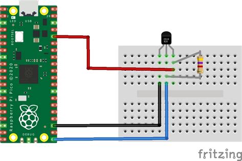 Using A Ds18b20 One Wire Temperature Sensor With A Raspberry Pi Pico Raspberry Pi Pod And