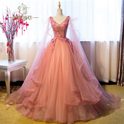 Luxury Appliqued Puffy Long Prom Dressprincess Ball Gown Prom Dresses