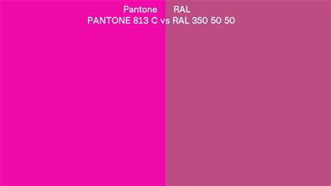 Pantone 813 C Vs Ral Ral 350 50 50 Side By Side Comparison