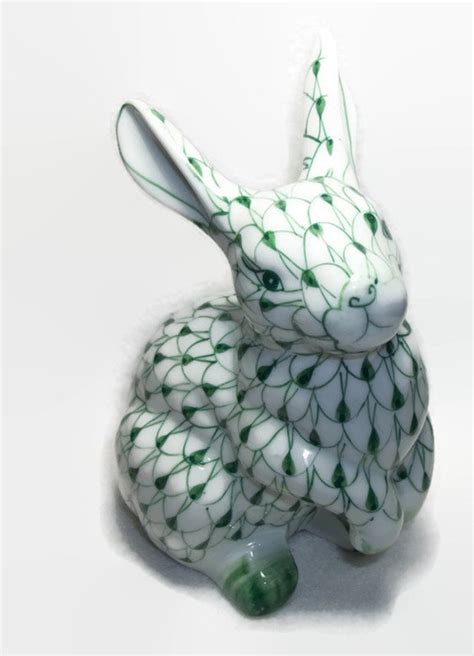 Austria Handpainted Porcelain Bunny Herend Replica Large Etsy