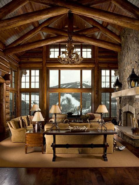 There are so many ways for you to decorate this communal space. 47 Extremely cozy and rustic cabin style living rooms
