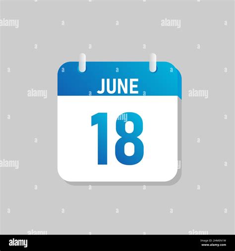 White Daily Calendar Icon June In A Flat Design Style Easy To Edit
