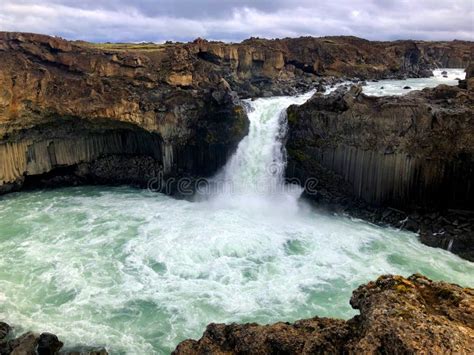 Aldeyjarfoss Waterfall In North Iceland Stock Image Image Of