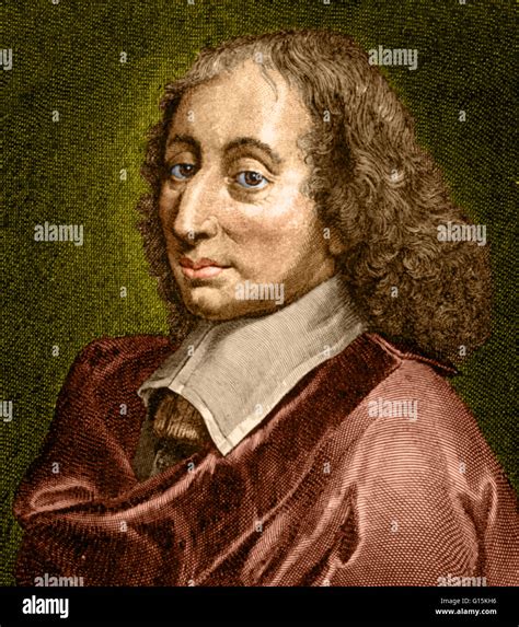 Color Enhanced Drawing Of Blaise Pascal 1623 1662 A French