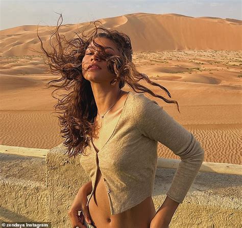 Zendaya Goes Braless In Gold Top As She Poses On Dune Part Two Set Daily Mail Online