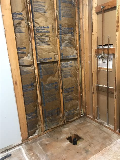 Insulating Shower Exterior Wall ~ Home Improvement ~