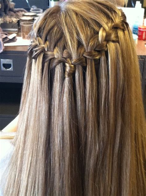 Waterfall Braid With Straight Hair By Rachel