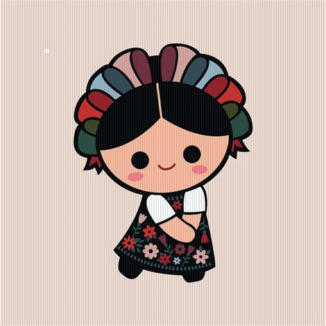Mexican Doll Svg Rag Doll Svg Mexican Dolls Svg Mexican Etsy