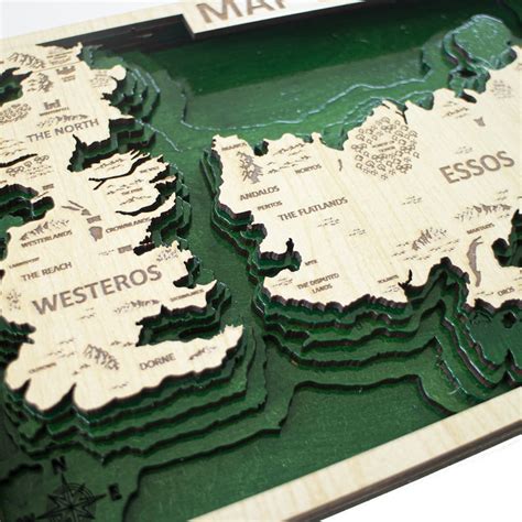 Layerad Game Of Thrones Maps For Laser Cutting Svg Cdr Etsy