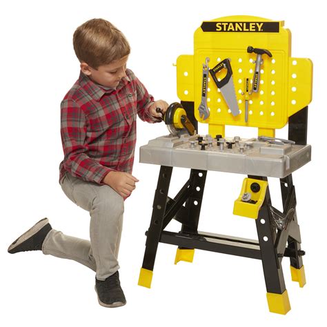 Stanley Jr 52pc Workbench Real Tool Set Toys Kids Work Bench Toolbench