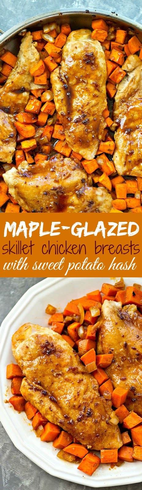 A saucy kitchen | coconut lime chicken. Maple-Glazed Skillet Chicken Breasts with Sweet Potato ...