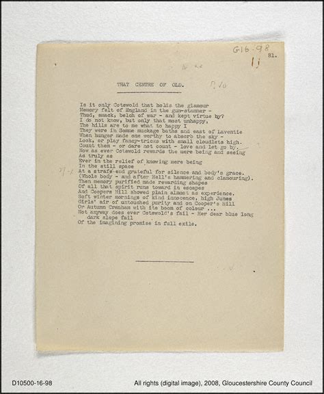 That Centre Of Old First World War Poetry Digital Archive