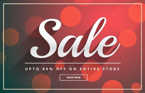 Beautiful Sale Banner Design Template With Bokeh Background Download