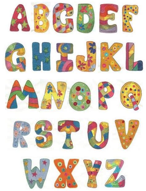 Funky Alphabet Embroidery Fonts Alphabet Quilt Alphabet