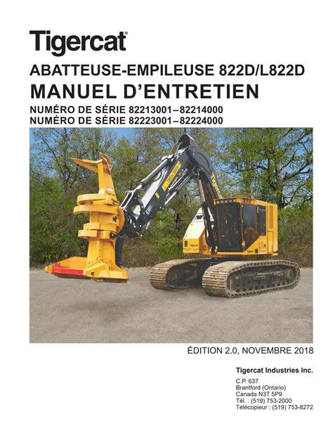 Tigercat Abatteuse Empileuse D L D Manuel Dentretien Pdf