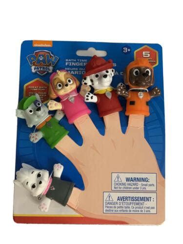 Nickelodeon Paw Patrol Finger Puppets Bath Toy Brand New 3830705836
