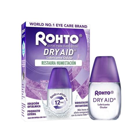 Gotas para ojos Rohto Dry Aid restaura humectación 10 ml Walmart