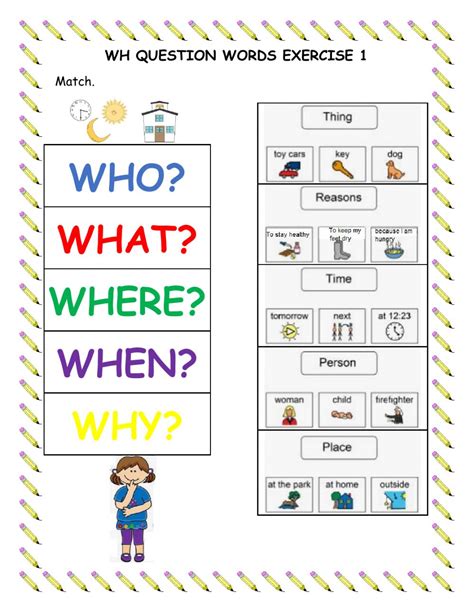 Check spelling or type a new query. Wh Question Words Exercise 1 - Interactive worksheet