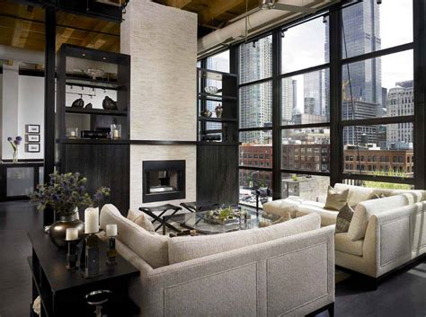 Sleek And Sexy Industrial Style Urban Loft Showcases Chicago Skyline Views