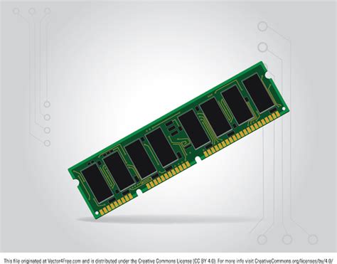 Computer Ram Memory Card Vector Vectors Graphic Art Designs In Editable