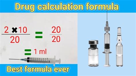 Drug Calculation Formula Drug Calculations For Nurses Doses