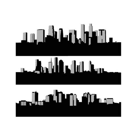 City Skyline Silhouettesai Royalty Free Stock Svg Vector And Clip Art