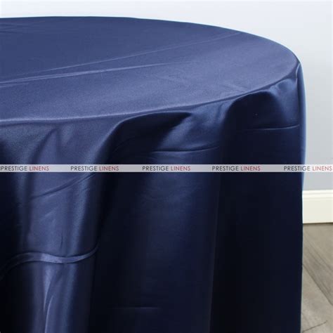 Lamour Matte Satin Table Linen 934 Navy Prestige Linens