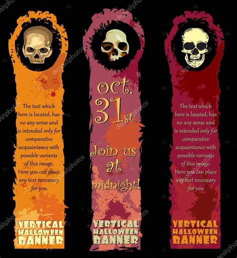 Banners Verticales De Halloween Vector Gr Fico Vectorial Pashtet Imagen