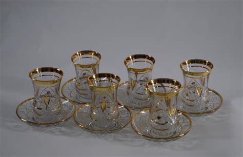 Turkish Cut Glass Arabian Tea Set Gi Alhannah Islamic Clothing