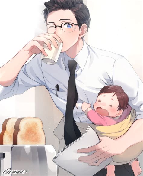 Working Daddy Anime Dad Mpreg Anime Anime Guys With Glasses