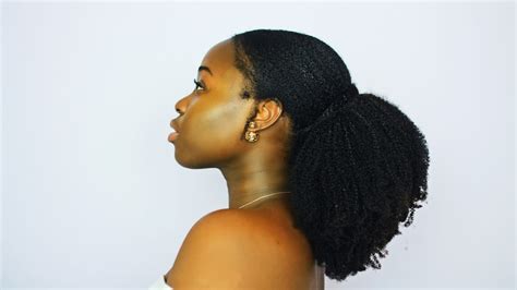 A 1 Minute Tutorial On The Perfect Low Ponytail For Your Natural Hair