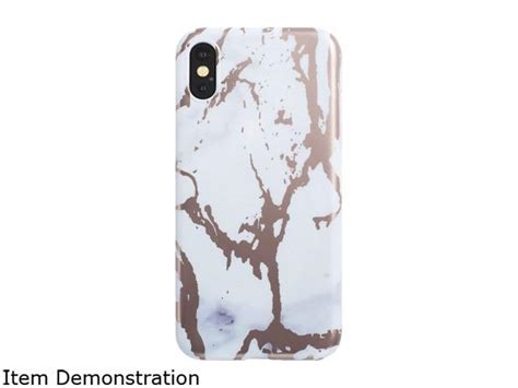Insten White And Rose Gold Marble Pattern Tpu Rubber Candy Skin Case