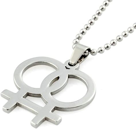 Gnzoe Mujer Lesbianas Lala Homosexual Lgbt Plata Colgante Collar Cadena