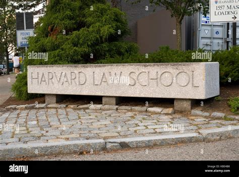 Harvard Law School Sign Stock Photo Alamy