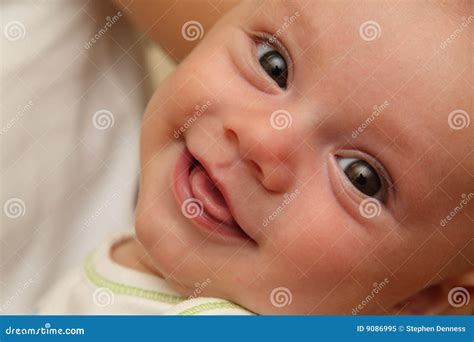 Happy Baby Face Stock Image Image Of Innocence Close 9086995