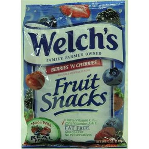 Welchs Welchs Fruit Snacks Berries N Cherries 5 Ounce Bags Pack