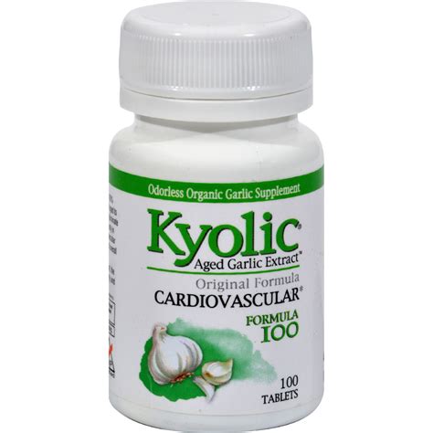 kyolic aged garlic extract cardiovascular formula 100 100 tablets walmart canada