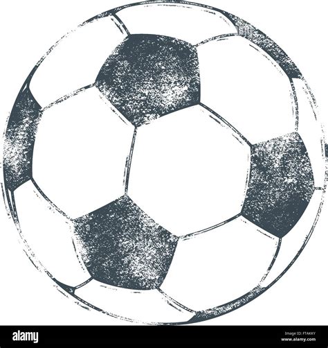 Soccer Ball Football Illustration In A Retro Grunge Styled