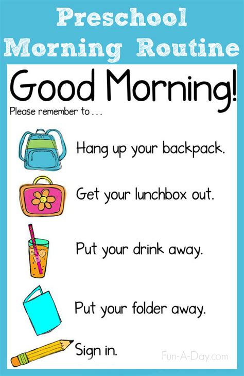 Morning Routine For Second Grade