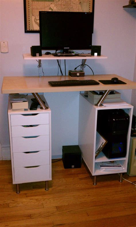 Building A Standing Desk Justin D Hoffman Ikea Standing Desk Diy