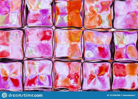 Brightly Colored Glass Block Wall Stock Illustration Illustration Of