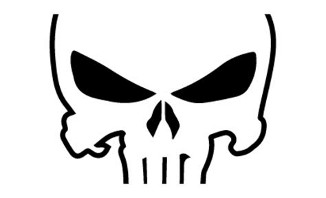 Punisher Black Skull Png Stencil Airbrush Punisher Skull Art Black