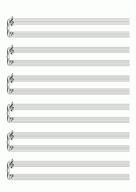 Blank Sheet Music Paper Printable Discover The Beauty Of Printable Paper