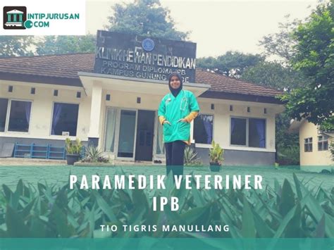 Pengawas benih tanaman, pengawas bibit ternak, medik veteriner, paramedik veteriner, dan pengawas mutu pakan. Review Jurusan & Pengalaman Kuliah > Paramedik Veteriner IPB (Tio)