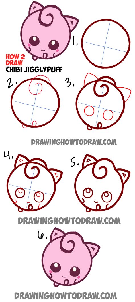 Be regularly update our newest drawing guides. How to Draw Cute Baby Chibi JigglyPuff from Pokemon in Easy Steps Tutorial - How to Draw Step by ...