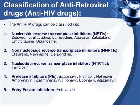 Classification Of Antiretroviral Agents Antiviral Agents