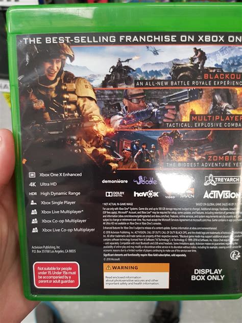 Bo4 Xbox One Back Cover Rblackops4