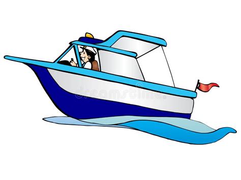 Cartoon Sea Boat Stock Illustration Illustration Of River