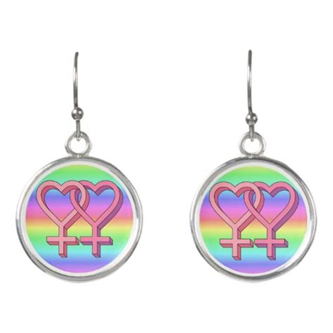 rainbow gay lesbian pride hanging earrings