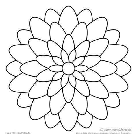 Mandala Malvorlagen - Einfache Formen zum Ausmalen! | Mandalas zum